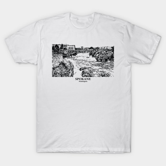 Spokane - Washington T-Shirt by Lakeric